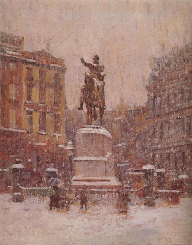 Theodore Robinson Union Square in Winter Spain oil painting art